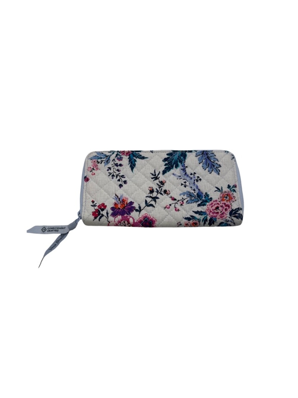 Vera Bradley Floral Zip-Around Wallet with Water-Color Bloom